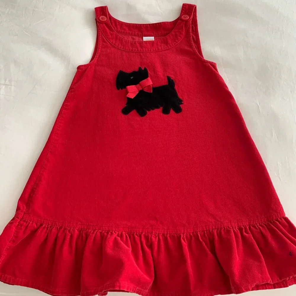 A Cozy Little GYMBOREE Size 6 Red Corduroy Jumper